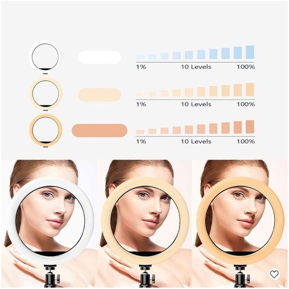 LED Ring Light Tripod Stand Phone Holder 3 Light Modes X002L240ZH - Picture 2 of 7